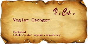 Vogler Csongor névjegykártya